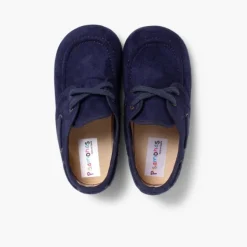 Menino Pisamonas Sapatos De Vela Tipo Camurca Com Atacadores