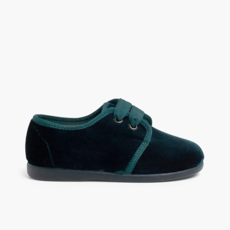 Menina Pisamonas Sapatos De Veludo Atacadores Gorgorao