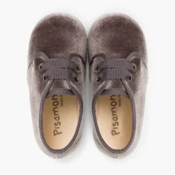 Menina Pisamonas Sapatos De Veludo Atacadores Gorgorao