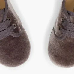 Menina Pisamonas Sapatos De Veludo Atacadores Gorgorao
