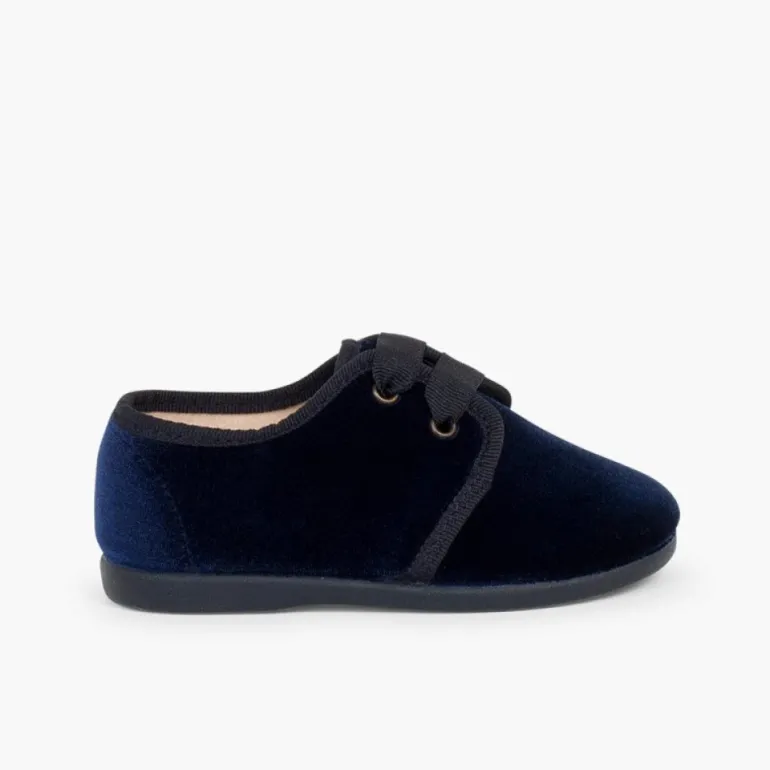 Menina Pisamonas Sapatos De Veludo Atacadores Gorgorao