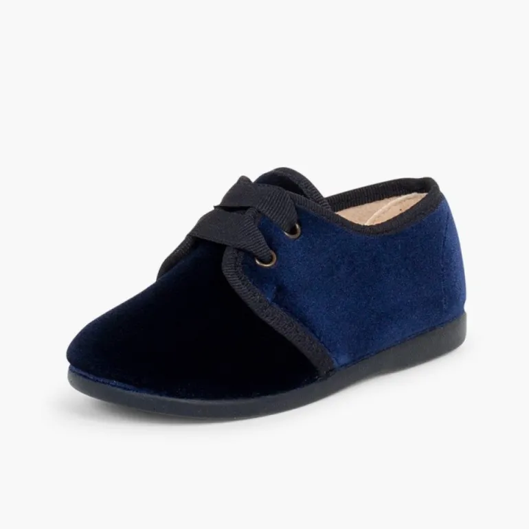 Menina Pisamonas Sapatos De Veludo Atacadores Gorgorao