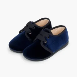 Menina Pisamonas Sapatos De Veludo Atacadores Gorgorao