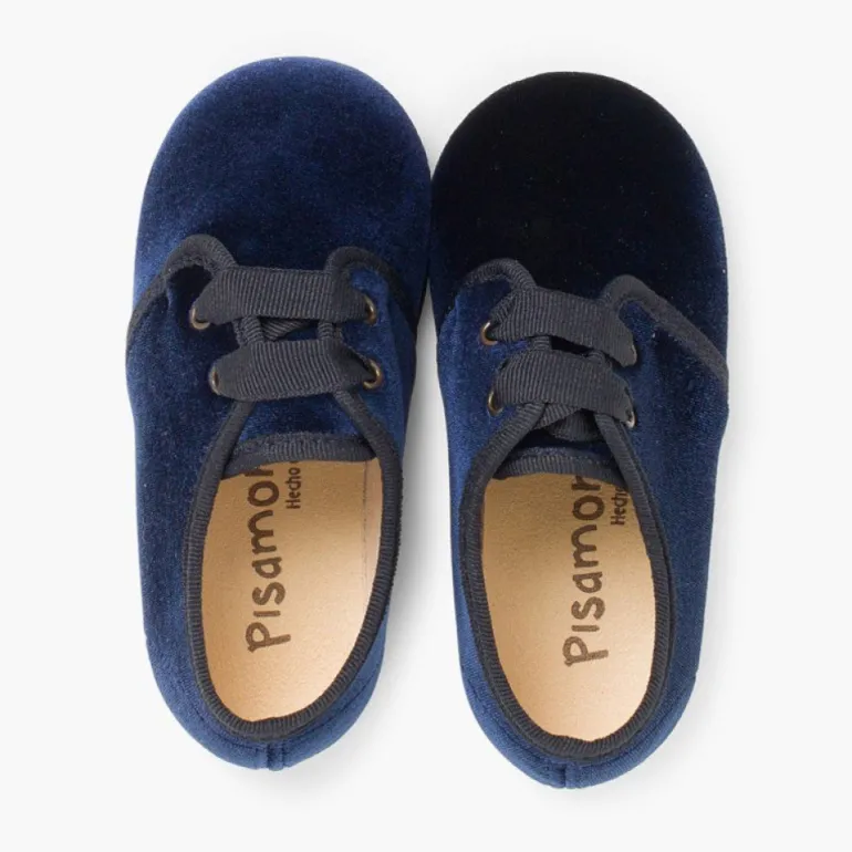 Menina Pisamonas Sapatos De Veludo Atacadores Gorgorao