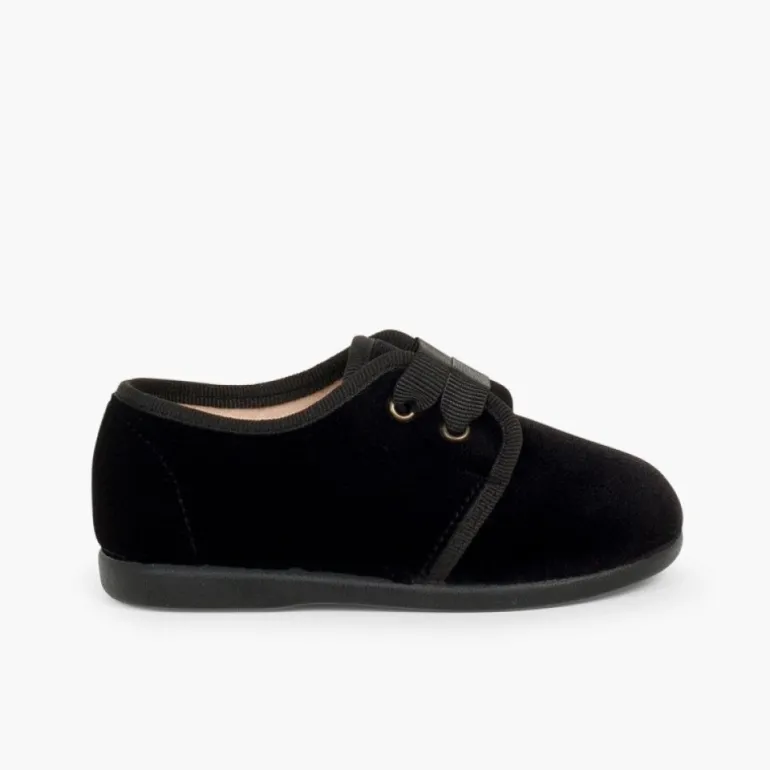 Menina Pisamonas Sapatos De Veludo Atacadores Gorgorao