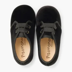 Menina Pisamonas Sapatos De Veludo Atacadores Gorgorao