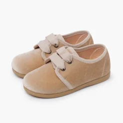 Menina Pisamonas Sapatos De Veludo Atacadores Gorgorao