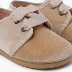 Menina Pisamonas Sapatos De Veludo Atacadores Gorgorao