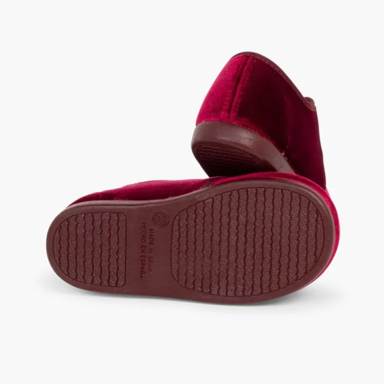 Menina Pisamonas Sapatos De Veludo Atacadores Gorgorao