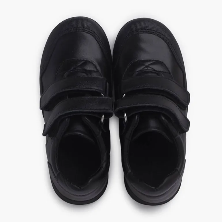 Menino Pisamonas Sapatos Escola Biqueira Reforcada Duplo Fecho