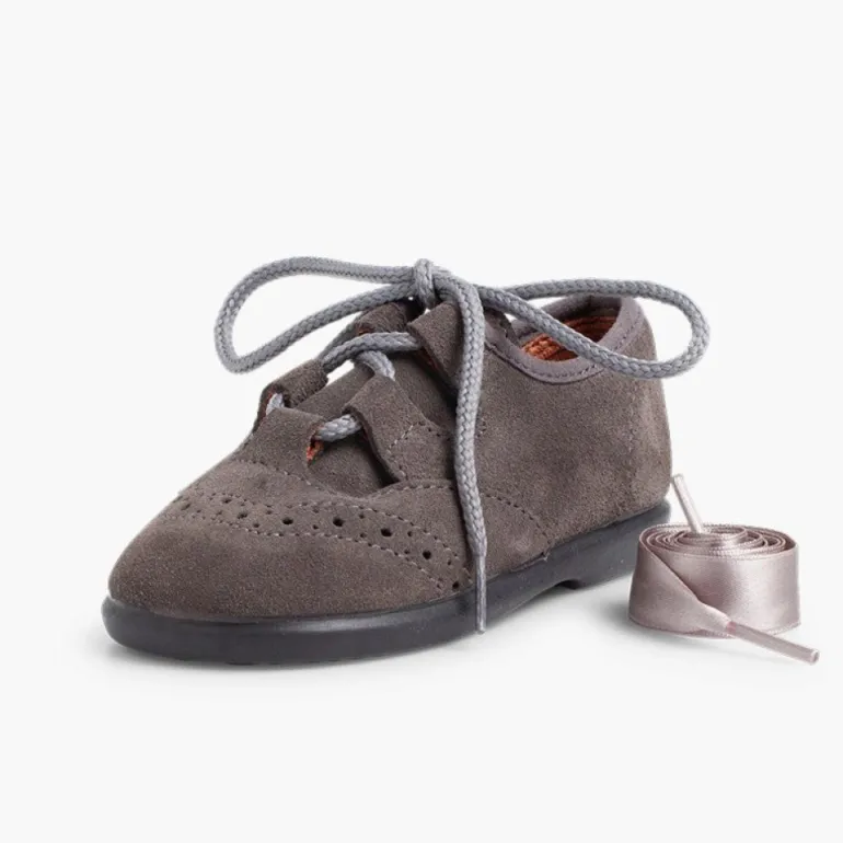 Menina Pisamonas Sapatos Estilo Inglês Criancas De Camurca