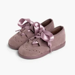 Menina Pisamonas Sapatos Estilo Inglês Criancas De Camurca