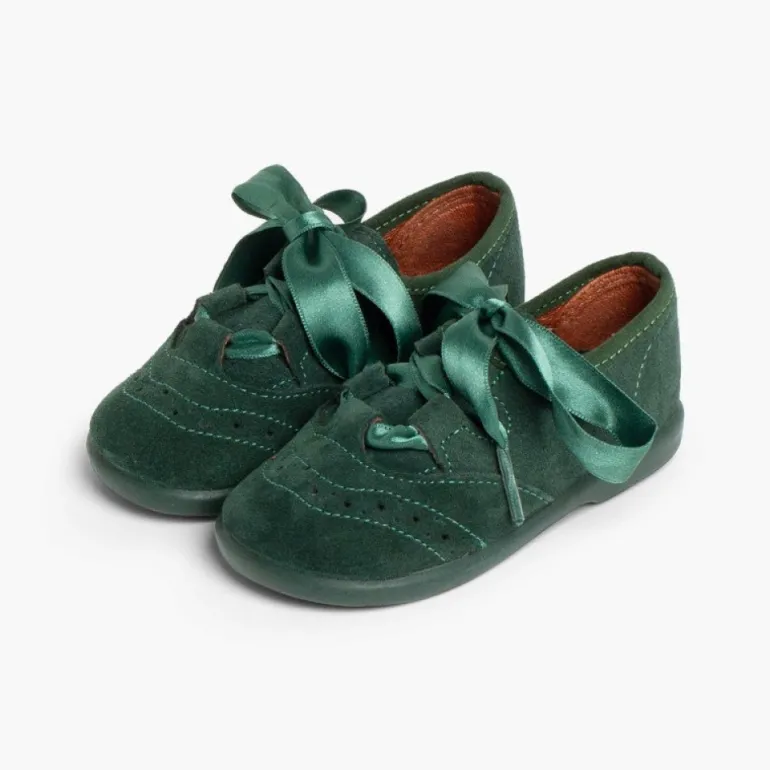 Menina Pisamonas Sapatos Estilo Inglês Criancas De Camurca