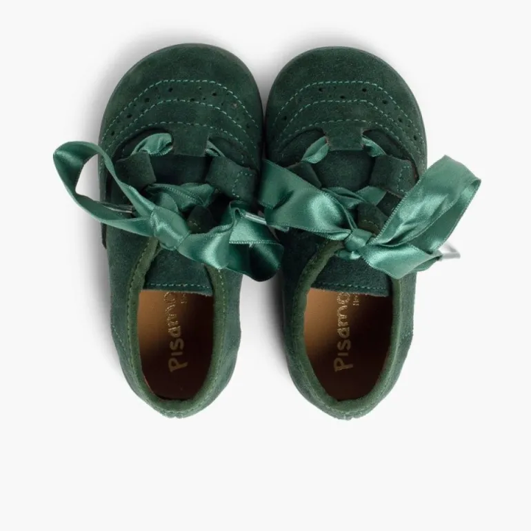 Menina Pisamonas Sapatos Estilo Inglês Criancas De Camurca