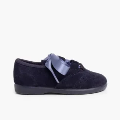 Menina Pisamonas Sapatos Estilo Inglês Criancas De Camurca