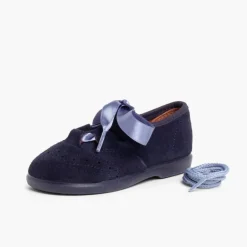 Menina Pisamonas Sapatos Estilo Inglês Criancas De Camurca