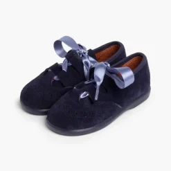Menina Pisamonas Sapatos Estilo Inglês Criancas De Camurca