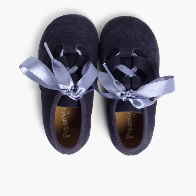 Menina Pisamonas Sapatos Estilo Inglês Criancas De Camurca
