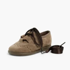 Menina Pisamonas Sapatos Estilo Inglês Criancas De Camurca