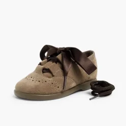 Menina Pisamonas Sapatos Estilo Inglês Criancas De Camurca