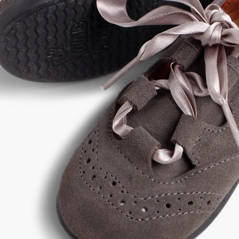 Menina Pisamonas Sapatos Estilo Inglês Criancas De Camurca