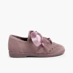 Menina Pisamonas Sapatos Estilo Inglês Criancas De Camurca