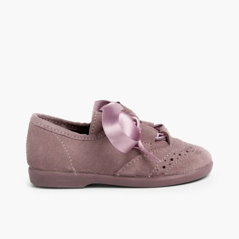 Menina Pisamonas Sapatos Estilo Inglês Criancas De Camurca