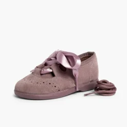 Menina Pisamonas Sapatos Estilo Inglês Criancas De Camurca