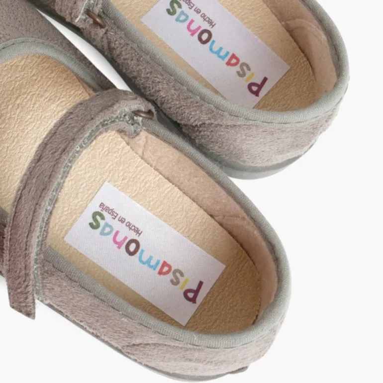 Menina Pisamonas Sapatos Merceditas Bamara Com Tiras Aderentes