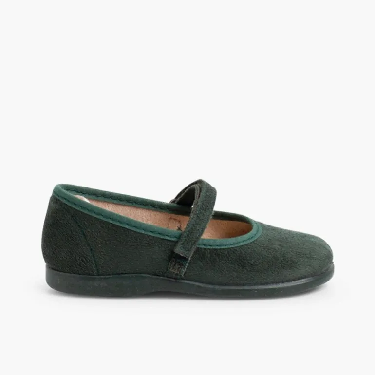 Menina Pisamonas Sapatos Merceditas Bamara Com Tiras Aderentes