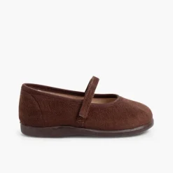 Menina Pisamonas Sapatos Merceditas Bamara Com Tiras Aderentes