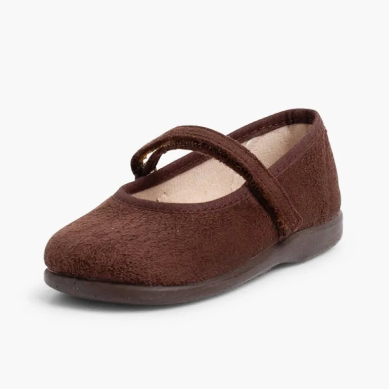 Menina Pisamonas Sapatos Merceditas Bamara Com Tiras Aderentes