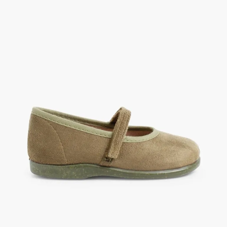Menina Pisamonas Sapatos Merceditas Bamara Com Tiras Aderentes