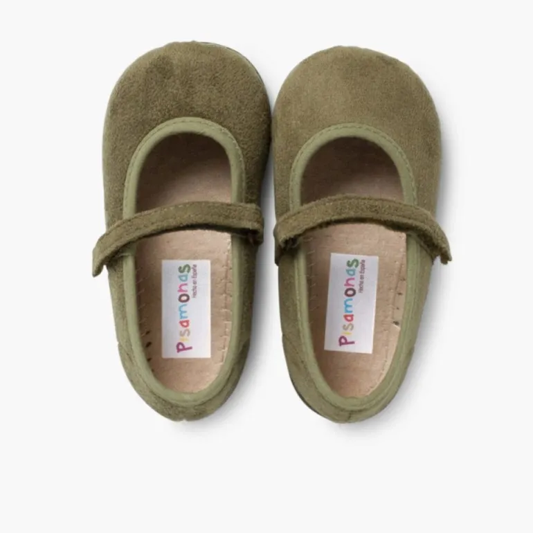Menina Pisamonas Sapatos Merceditas Bamara Com Tiras Aderentes