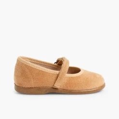 Menina Pisamonas Sapatos Merceditas Bamara Com Tiras Aderentes