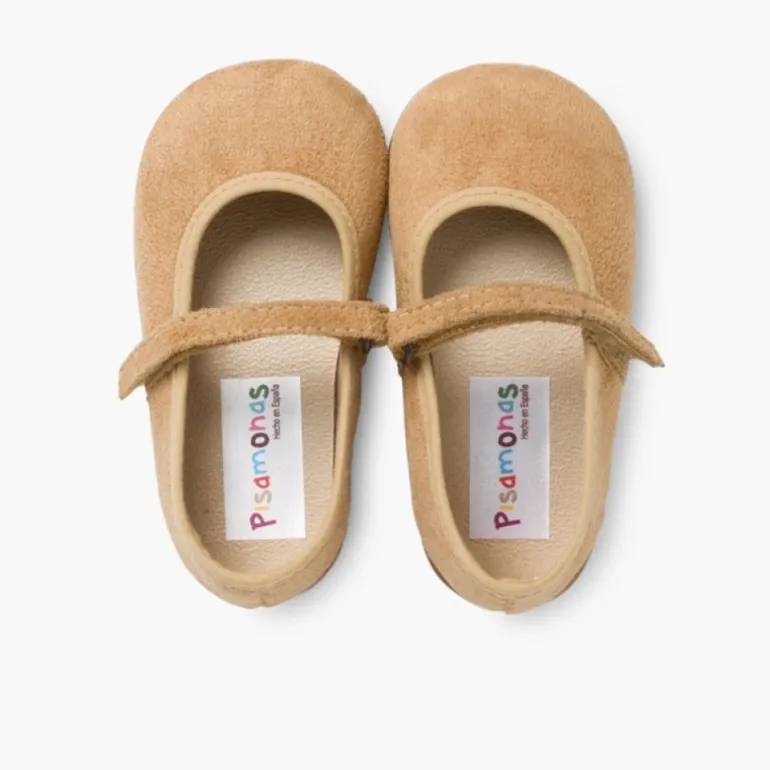 Menina Pisamonas Sapatos Merceditas Bamara Com Tiras Aderentes