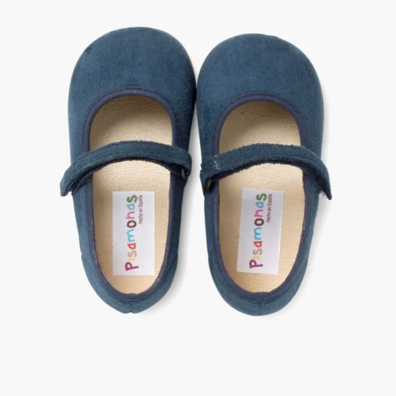 Menina Pisamonas Sapatos Merceditas Bamara Com Tiras Aderentes