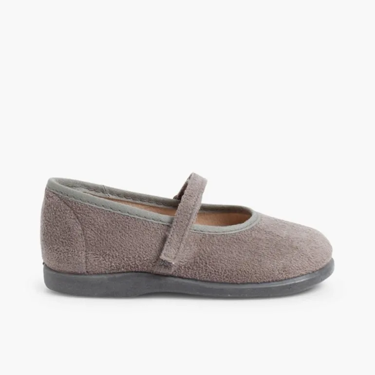 Menina Pisamonas Sapatos Merceditas Bamara Com Tiras Aderentes