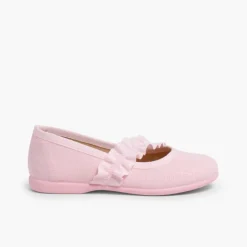 Menina Pisamonas Sapatos Merceditas Com Tira Elastica Larga