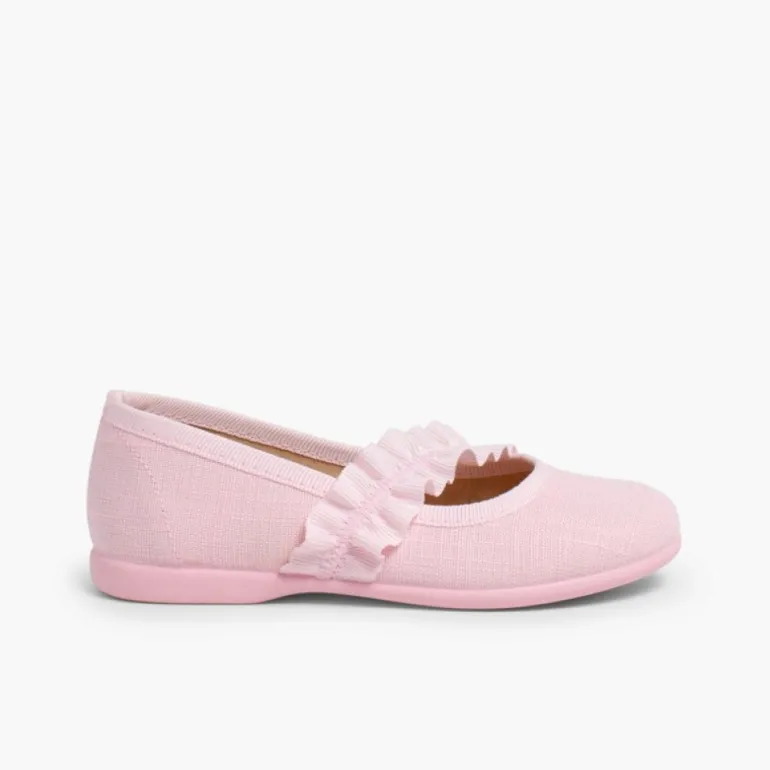 Menina Pisamonas Sapatos Merceditas Com Tira Elastica Larga