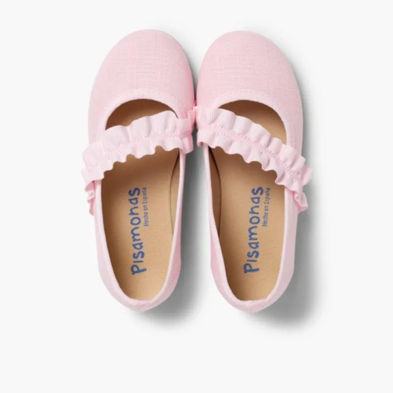Menina Pisamonas Sapatos Merceditas Com Tira Elastica Larga