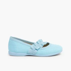 Menina Pisamonas Sapatos Merceditas Com Tira Elastica Larga