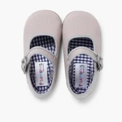 Menina Pisamonas Sapatos Merceditas De Lona Para Meninas
