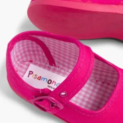 Menina Pisamonas Sapatos Merceditas De Lona Para Meninas