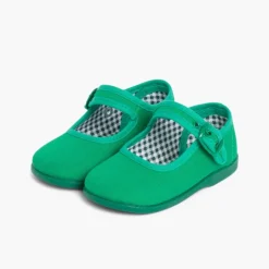 Menina Pisamonas Sapatos Merceditas De Lona Para Meninas