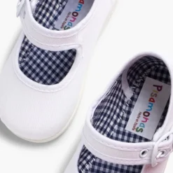 Menina Pisamonas Sapatos Merceditas De Lona Para Meninas