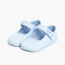 Menina Pisamonas Sapatos Merceditas De Lona Para Meninas