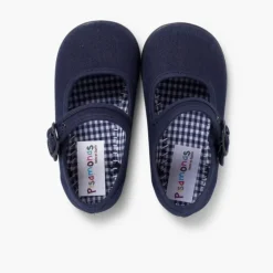 Menina Pisamonas Sapatos Merceditas De Lona Para Meninas