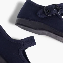 Menina Pisamonas Sapatos Merceditas De Lona Para Meninas