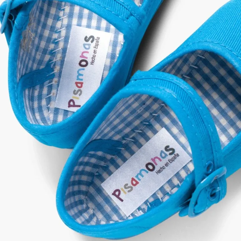 Menina Pisamonas Sapatos Merceditas De Lona Para Meninas